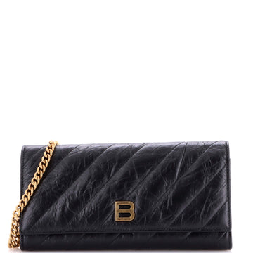Balenciaga Crush Wallet on Chain Quilted Leather