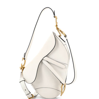 Christian Dior Saddle Handbag Leather Medium
