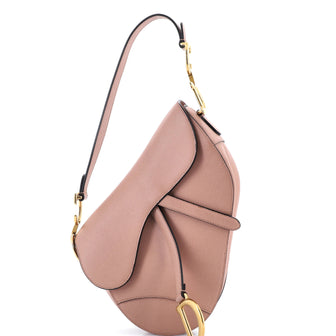 Christian Dior Saddle Handbag Leather Medium