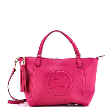 Gucci Soho Convertible Top Handle Bag Leather Small