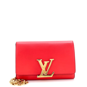 Louis Vuitton Chain Louise Clutch Leather GM