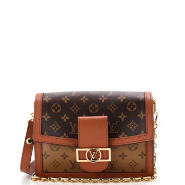 Louis Vuitton Dauphine Shoulder Bag Reverse Monogram Canvas MM