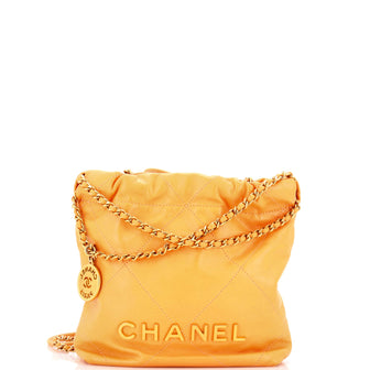 Chanel 22 Chain Hobo Quilted Calfskin Mini