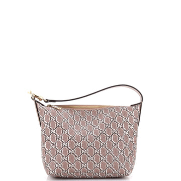 Gucci Ophidia Zip Shoulder Bag GG Shadow Coated Canvas Super Mini