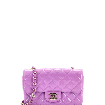 Chanel Classic Single Flap Bag Quilted Patent Mini