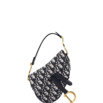 Christian Dior Saddle Handbag Oblique Canvas Mini