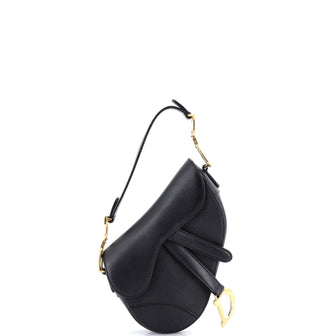 Christian Dior Saddle Handbag Leather Mini