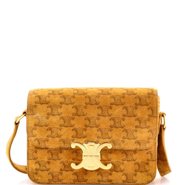 Celine Triomphe Shoulder Bag Triomphe Suede Teen