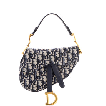 Christian Dior Saddle Handbag Oblique Canvas Mini