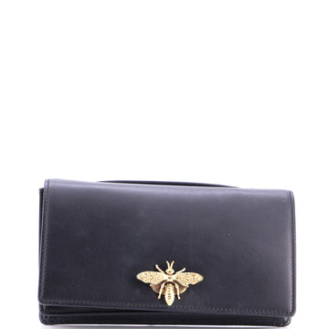 Christian Dior Bee Clutch Leather