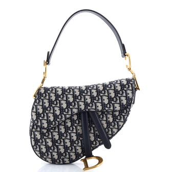 Christian Dior Saddle Handbag Oblique Canvas Medium