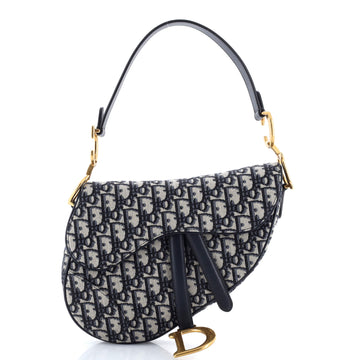 Christian Dior Saddle Handbag Oblique Canvas Medium