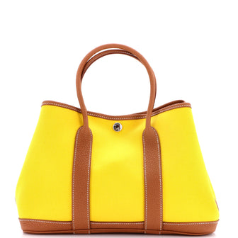 Hermes Garden Party Tote Toile and Leather 30