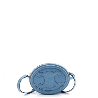 Celine Triomphe Oval Crossbody Bag Leather Mini