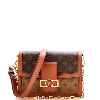 Louis Vuitton Dauphine Shoulder Bag Reverse Monogram Canvas MM