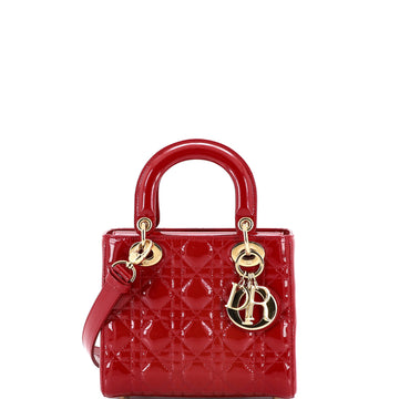 Christian Dior Lady Dior Bag Cannage Quilt Patent Small