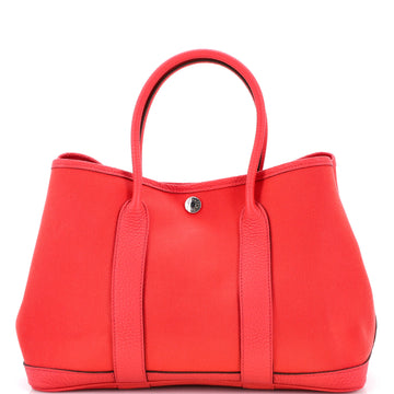 Hermes Garden Party Tote Toile and Leather 30