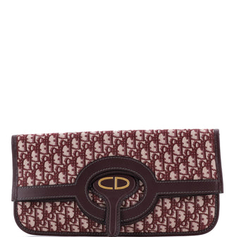 Christian Dior Fold Over Clutch Oblique Canvas