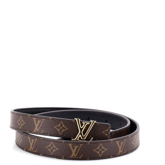 Louis Vuitton LV Initiales Reversible Belt Monogram Canvas and Leather Thin
