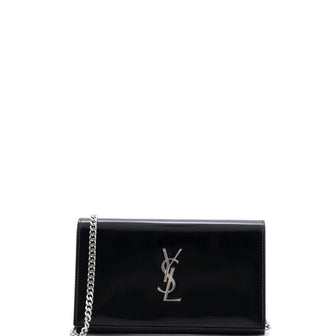 Saint Laurent Classic Monogram Wallet on Chain Leather Small