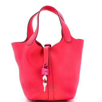 Hermes Monochrome Picotin Lock Bag Clemence PM