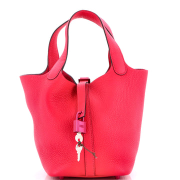 Hermes Monochrome Picotin Lock Bag Clemence PM