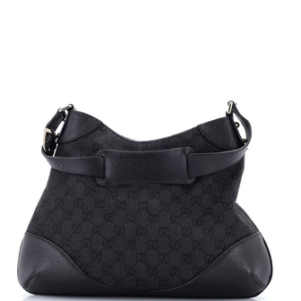Gucci Belted Hobo GG Canvas with Leather Medium