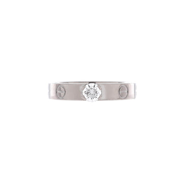 Cartier LOVE Solitaire Ring 18K White Gold with Diamond 0.23CT