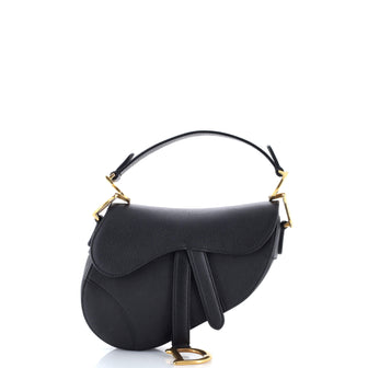 Christian Dior Saddle Handbag Leather Mini