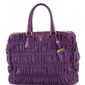 Prada Gaufre Convertible Tote Nappa Leather Large