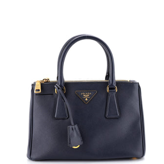 Prada Double Zip Lux Tote Saffiano Leather Mini