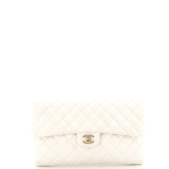 Chanel Classic Flap Clutch Quilted Caviar