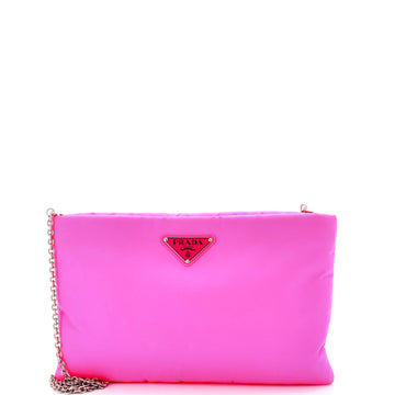 Prada Fluo Chain Clutch Tessuto Medium