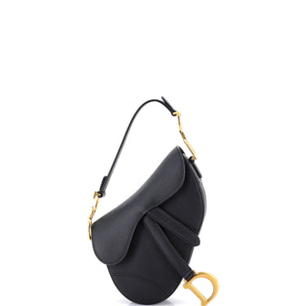 Christian Dior Saddle Handbag Leather Mini