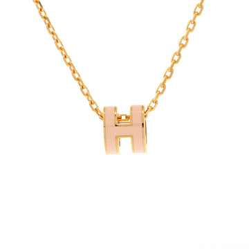 Hermes Pop H Pendant Chain Necklace Metal and Enamel Mini