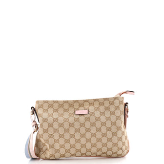 Gucci Web Strap Messenger Bag GG Canvas Small
