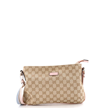 Gucci Web Strap Messenger Bag GG Canvas Small