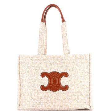 Celine Cabas Thais Tote Triomphe Wool Large