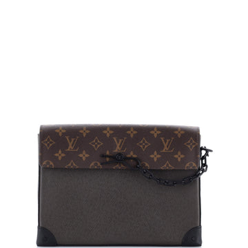 Louis Vuitton Pochette Voyage Steamer Leather and Monogram Canvas