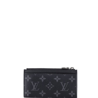 Louis Vuitton Coin Card Holder Reverse Monogram Eclipse Canvas