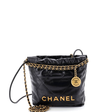 Chanel 22 Chain Hobo Quilted Calfskin Mini