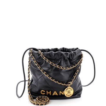 Chanel 22 Chain Hobo Quilted Calfskin Mini