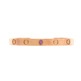 Cartier Love Cuff Bracelet 18K Rose Gold with Pink Sapphire