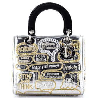 Christian Dior Lady Dior Art Bag Limited Edition Xu Zhen Embossed Leather Medium