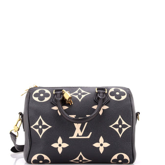 Louis Vuitton Speedy Bandouliere Bag Bicolor Monogram Empreinte Giant 25