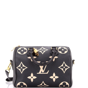 Louis Vuitton Speedy Bandouliere Bag Bicolor Monogram Empreinte Giant 25
