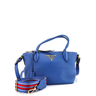 Prada Dual Strap Zip Tote Vitello Daino Mini