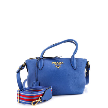 Prada Dual Strap Zip Tote Vitello Daino Mini