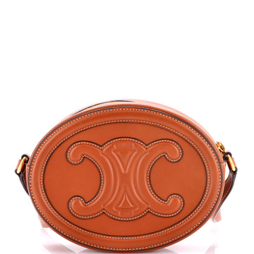 Celine Triomphe Oval Crossbody Bag Leather