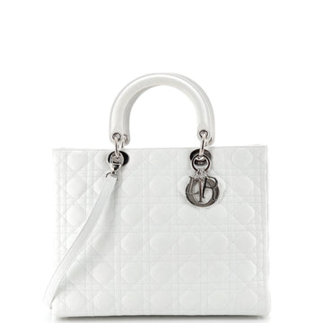 Christian Dior Vintage Lady Dior Bag Cannage Quilt Lambskin Large